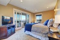 Master bedroom with walkout deck