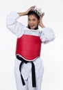 Master Black Belt TaeKwonDo Beautiful Woman Royalty Free Stock Photo