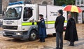 Master Carman Marking a Bomb Desposal vehicle