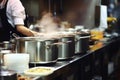 Master chef cook woman hands precisely cooking dressing preparing tasty fresh delicious mouthwatering gourmet dish food Royalty Free Stock Photo