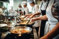 Master chef cook woman hands precisely cooking dressing preparing tasty fresh delicious mouthwatering gourmet dish food Royalty Free Stock Photo