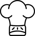 master chef with face vector art logo. Royalty Free Stock Photo