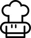 master chef with face vector art logo. Royalty Free Stock Photo