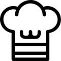 master chef with face vector art logo. Royalty Free Stock Photo