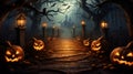 Master class halloween decorative pumpkins made by hands Royalty Free Stock Photo