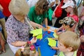 Master class for making a kite at the kite festival in Volgograd