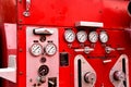 Master controls on an antique fire truck