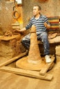 Master craftsman makes pottery