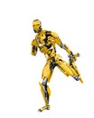 Master cyber robot is dancing Royalty Free Stock Photo
