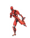 master cyber robot is dancing Royalty Free Stock Photo