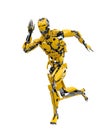 Master cyber robot is running fast Royalty Free Stock Photo