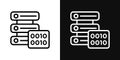 Master data icon set. data management server vector symbol. database business icon