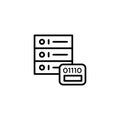 Master data icon set. data management server vector symbol. database business icon