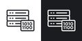 Master data icon set. data management server vector symbol. database business icon