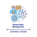 Master data management concept icon