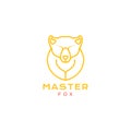 Master fox lini minimal mascot logo design vector Royalty Free Stock Photo