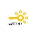 master key icon isolated on white Royalty Free Stock Photo