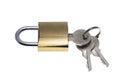 Master key and keys isolated on white Royalty Free Stock Photo