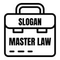 Master law icon, outline style