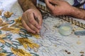 Master make artistic mosaics. Mosaic in Jordan