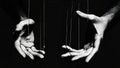 Puppet Master Controlling and Manipulating Situations, People and Events Behind the Scenes Royalty Free Stock Photo