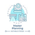 Master planning soft blue concept icon Royalty Free Stock Photo