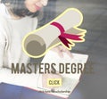 Master's Degree Knowledge Education Graduation Concept Royalty Free Stock Photo