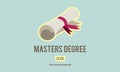 Master's Degree Knowledge Education Graduation Concept Royalty Free Stock Photo
