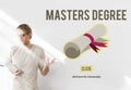 Master's Degree Knowledge Education Graduation Concept Royalty Free Stock Photo