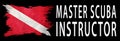 Master Scuba Instructor, Diver Down Flag, Scuba flag Royalty Free Stock Photo