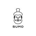 Master sumo logo design vector Royalty Free Stock Photo