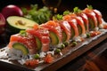 Master Sushi composes colorful and tasty art., generative IA