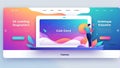 Radiant Vector Bliss: UX Landing Page Mastery. AI generate
