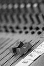 Master Volume control on sound board Royalty Free Stock Photo