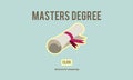 Master's Degree Knowledge Education Graduation Concept Royalty Free Stock Photo