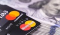 MasterCard with dollars Royalty Free Stock Photo