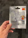 A MasterCard gift card ready for a person to purchase