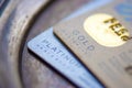 MasterCard Gold, Platinum credit card Royalty Free Stock Photo