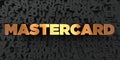 Mastercard - Gold text on black background - 3D rendered royalty free stock picture