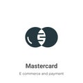 Mastercard vector icon on white background. Flat vector mastercard icon symbol sign from modern e commerce and payment collection