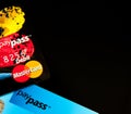 Masterdard PayPass credit cards Royalty Free Stock Photo