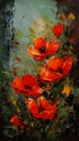 The Masterful Art of Dynamic Connectedness: A Vibrant Bouquet of Red Poppies