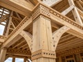 A Masterful CloseUp of Precise Wood Framing Exquisite Detail and Structural Integrity in Modern Construction Royalty Free Stock Photo
