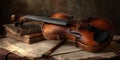 Masterful Violin Still Life A Captivating Composition Royalty Free Stock Photo