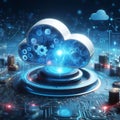 Mastering cloud and edge computing with deep dive into AI technology ai generated