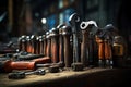 Mastering the Craft Close-Up Capture of Essential Tools of the Trade. AI Royalty Free Stock Photo