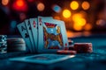 Mastering the game analyzing a winning poker hand layout for strategic success at the table Royalty Free Stock Photo