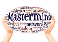 Mastermind word cloud hand sphere concept Royalty Free Stock Photo