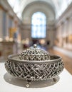 Intricate Antique Silverwork in a Grand Museum Royalty Free Stock Photo