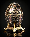 A Masterpiece of Artistry: A Radiant Faberge Egg with Pure Gold and Vibrant Colors. Generative AI